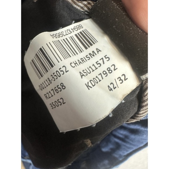 34 Heritage Charisma Classic Stretch Straight Jeans Mens 42x32 Darkwash - Picture 12 of 12